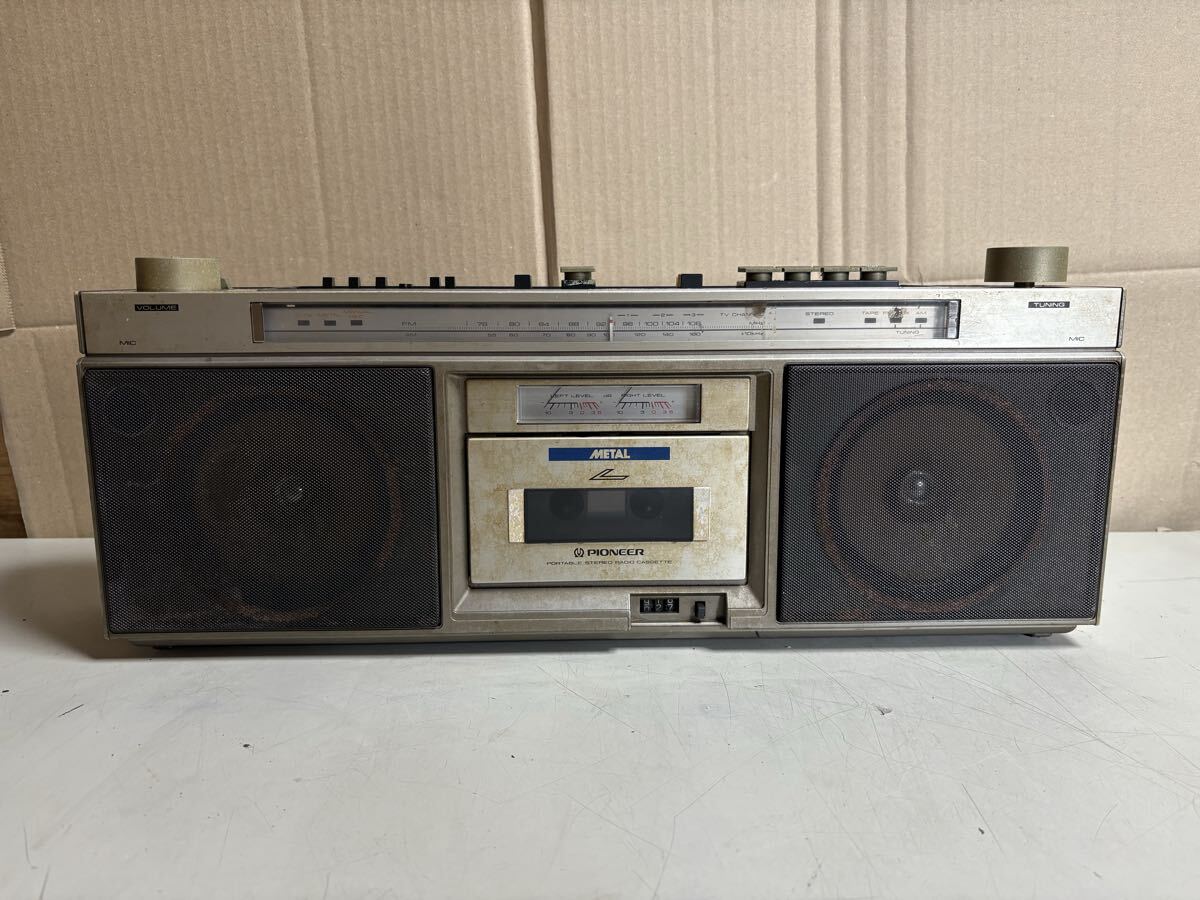 A460/ PIONEER SK-650 ラジカセ 昭和レトロ　現状品