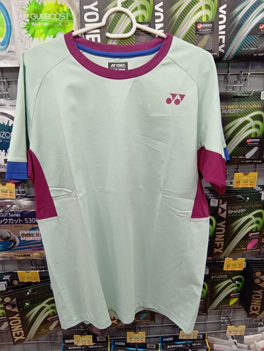 【10563 (647) O 】YONEX(ヨネックス) ユニゲームシャツ スモークミント サイズO 新品 未使用 タグ付 バドミントン テニス 定価7700円