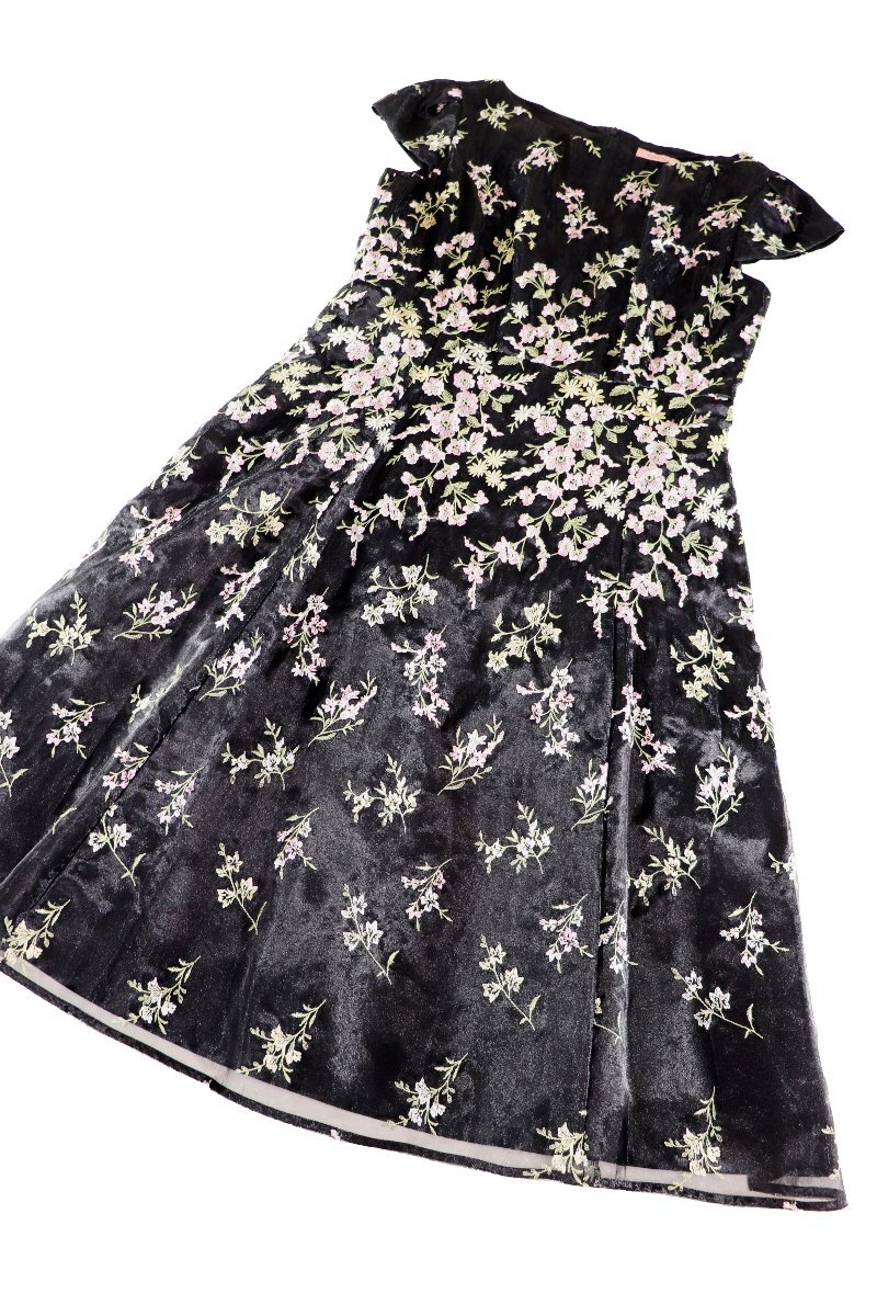 ☆美品☆TOCCAトッカ/GELSOMINAジェルソミーナ刺繍ワンピース定価8.1万：4/黒系xa147