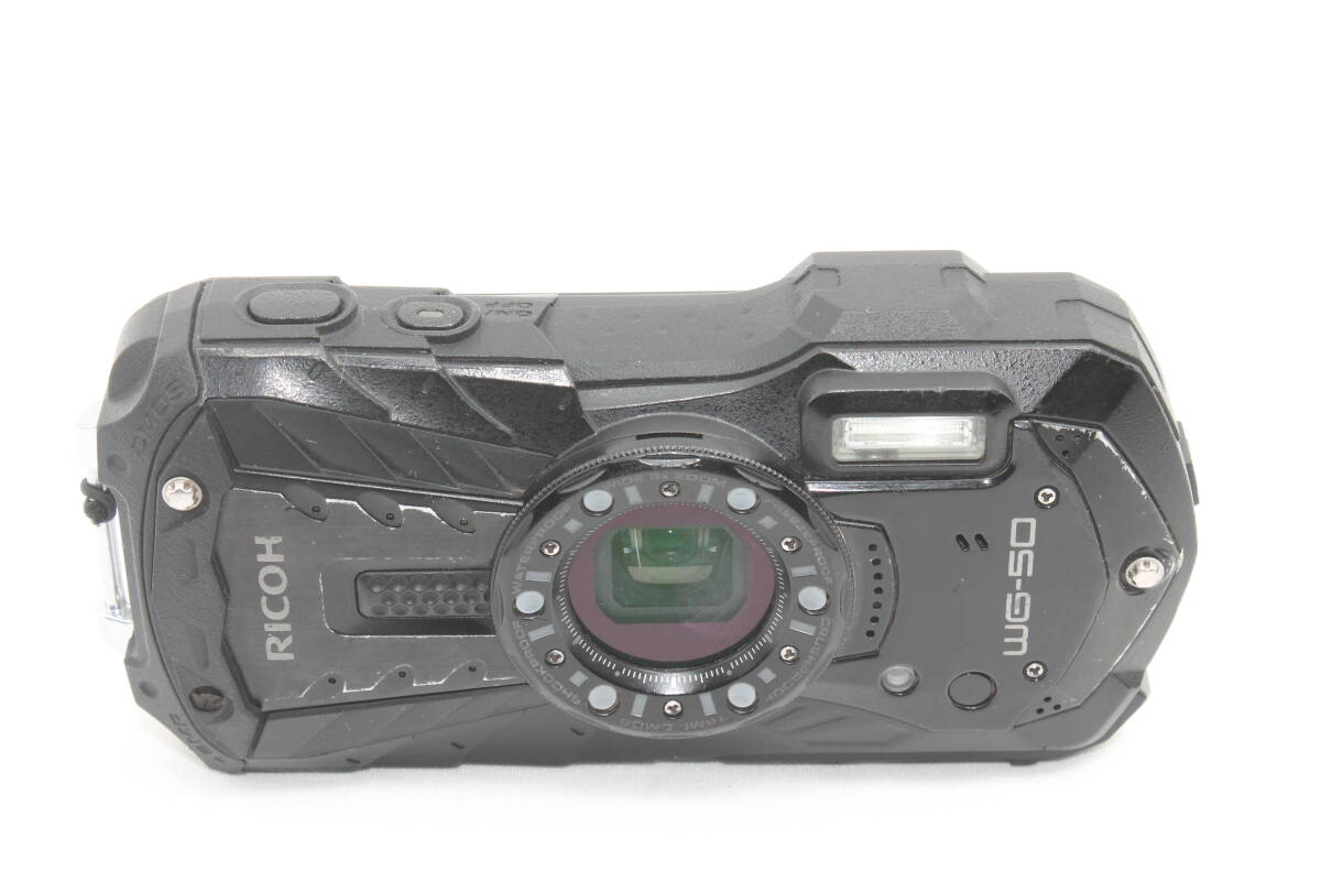 【20260102KNJ-14】RICOH 防水デジタルカメラ RICOH WG-50 ブラック 防水14m耐ショック1.6m耐寒-10度 RICOH WG-50 BK 04571