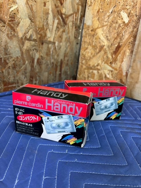 11-187 2点セット pierre cardin Handy camera ピエール・カルダン　ハンディコンパクトカメラ　昭和レトロカメラ　フィルムカメラ