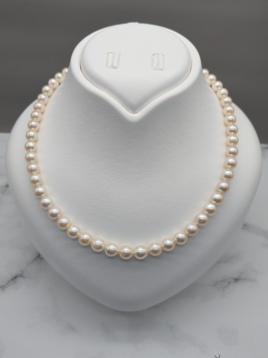 ⑩ 定価4万円 艶極上 あこや真珠ネックレス 7-7.5mm 42.3cm 冠婚葬祭　卒業式　入学式