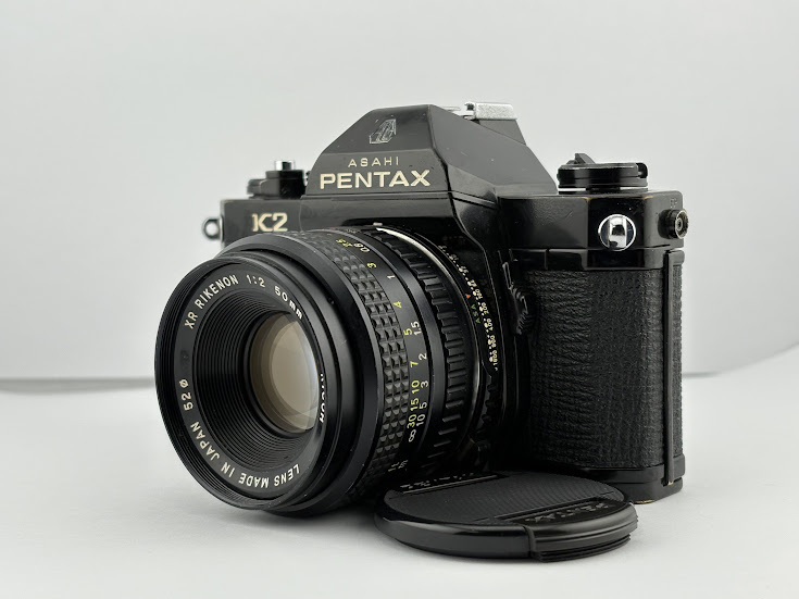 ★美品★ペンタックス PENTAX K2 ボディ/ リコー RICOH XR RIKENON 50mm F2 ★シャッター全速、セルフタイマー、露出計OK★#0116-22 1302