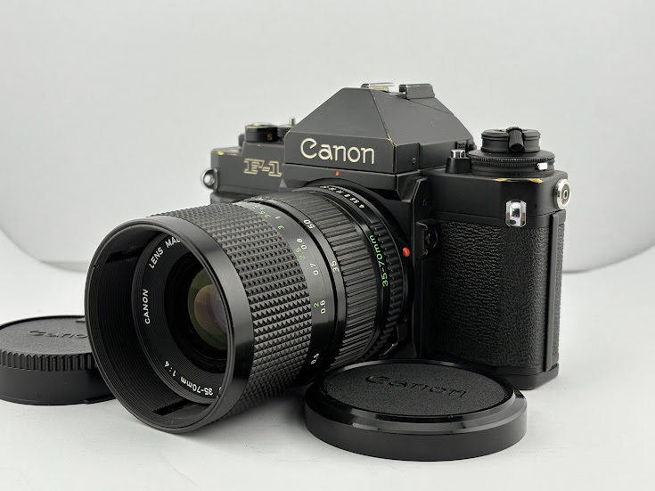 ★美品★ キヤノン CANON NEW F-1 アイレベル FN / NEW FD 35-70mm F4 ★シャッター全速、セルフタイマー、露出計OK★#0122-4 1308