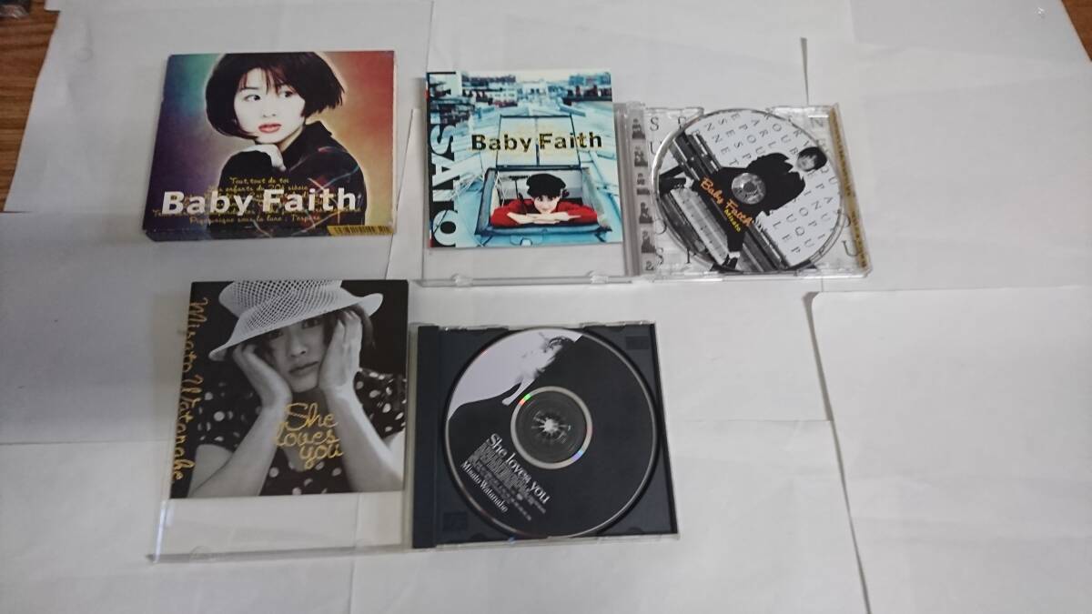 ★☆Ｓ07758　渡辺 美里（わたなべ みさと)【She loves you】【Baby Faith】　CDアルバムまとめて２枚セット☆★
