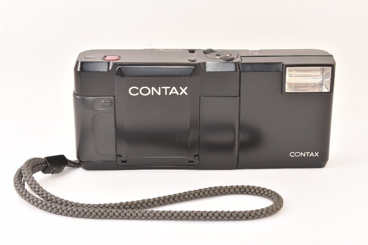 コンタックス CONTAX T ブラック 初代 + ストロボ付き コンパクトフィルムカメラ J2601015
