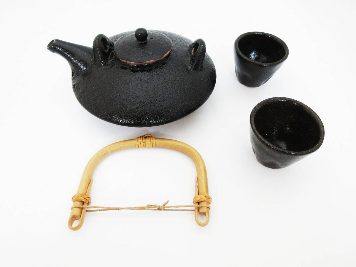 kkg451 苗代川焼 千代香 土瓶 壽官陶苑 黒ぢょか 酒器 薩摩焼