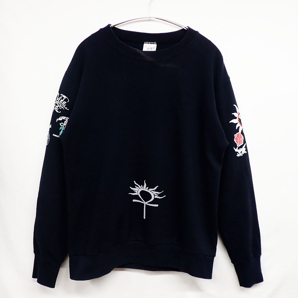 kkm5619 90’s Dennis Rodman デニス ロッドマン Tattoo スウェット サイズM ブラック タトゥー DELTAボディ USA製 ヴィンテージ フェード