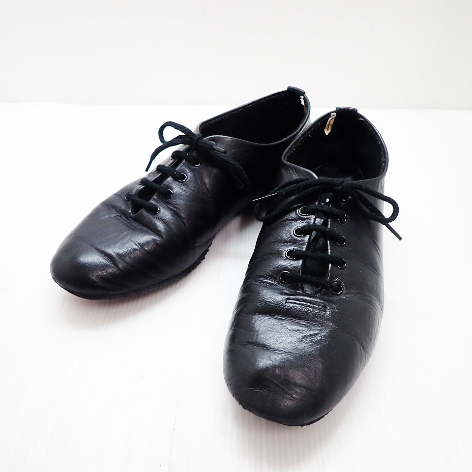 kkm5664 バレエシューズ repetto/レペット JAZZ サイズ37 ジャズシューズ ブラック ダンスシューズ レザー ローカット