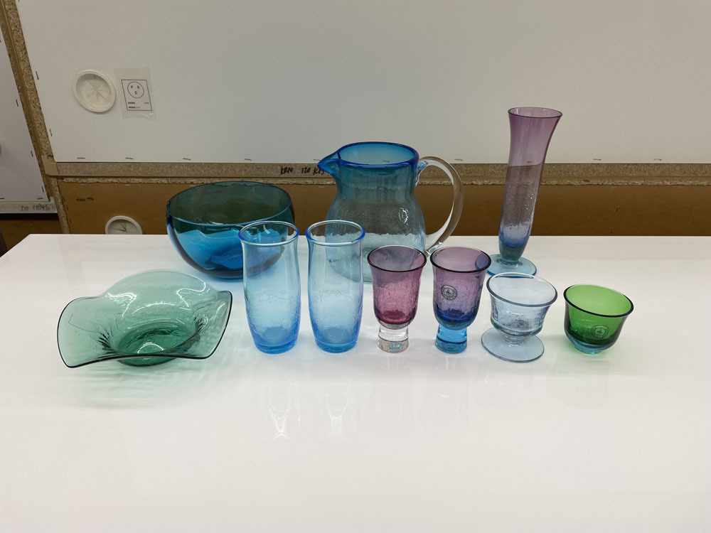 北一硝子 まとめ売り 10個 お猪口 グラス 一輪挿し 水差し ひび加工 ガラス KITAICHI GLASS 札幌市手稲区