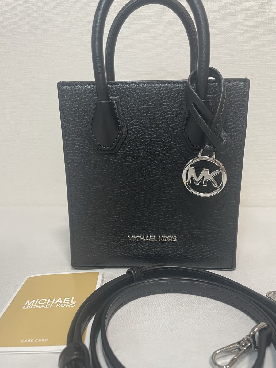 A45 未使用　MICHAEL KORS マイケルコース ショルダーバッグ ハンドバッグ ブラック 2WAY マーサー クロスボディ エクストラスモール