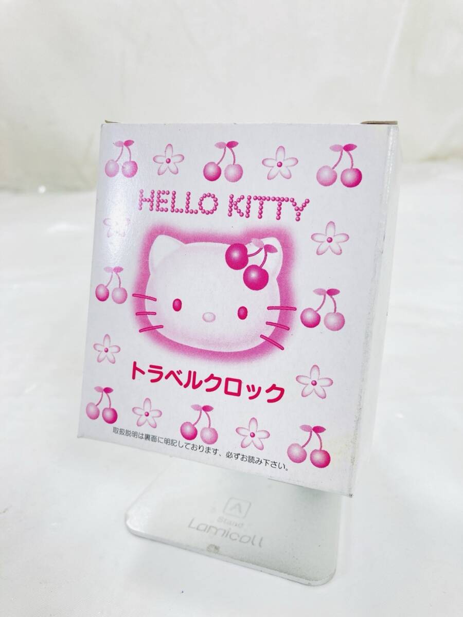 未使用 Sanrio サンリオ ハローキティ トラベルクロック 置時計 1999年 当時物 平成レトロ お花キティ HJ-260108012