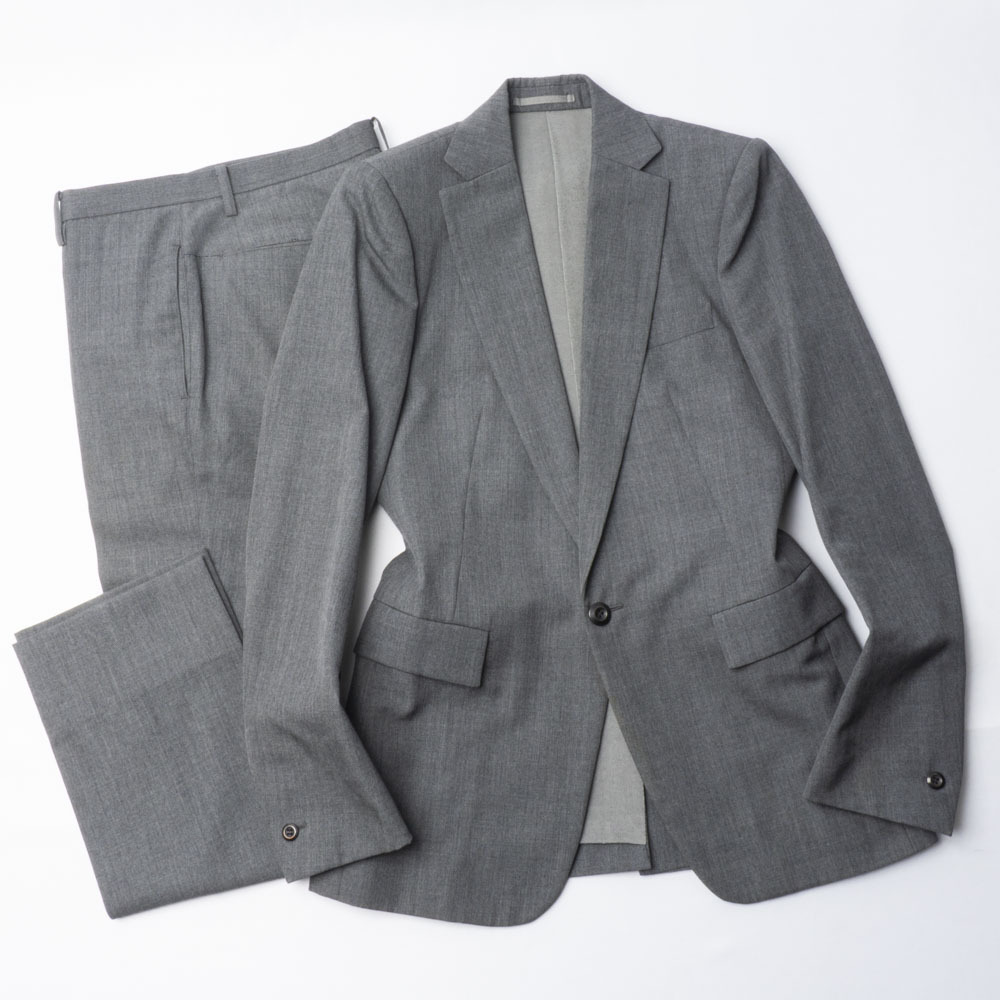 都会派『ATTACHMENT』セットアップスーツ size:1 グレー 総裏地 アタッチメント メンズ 管理112
