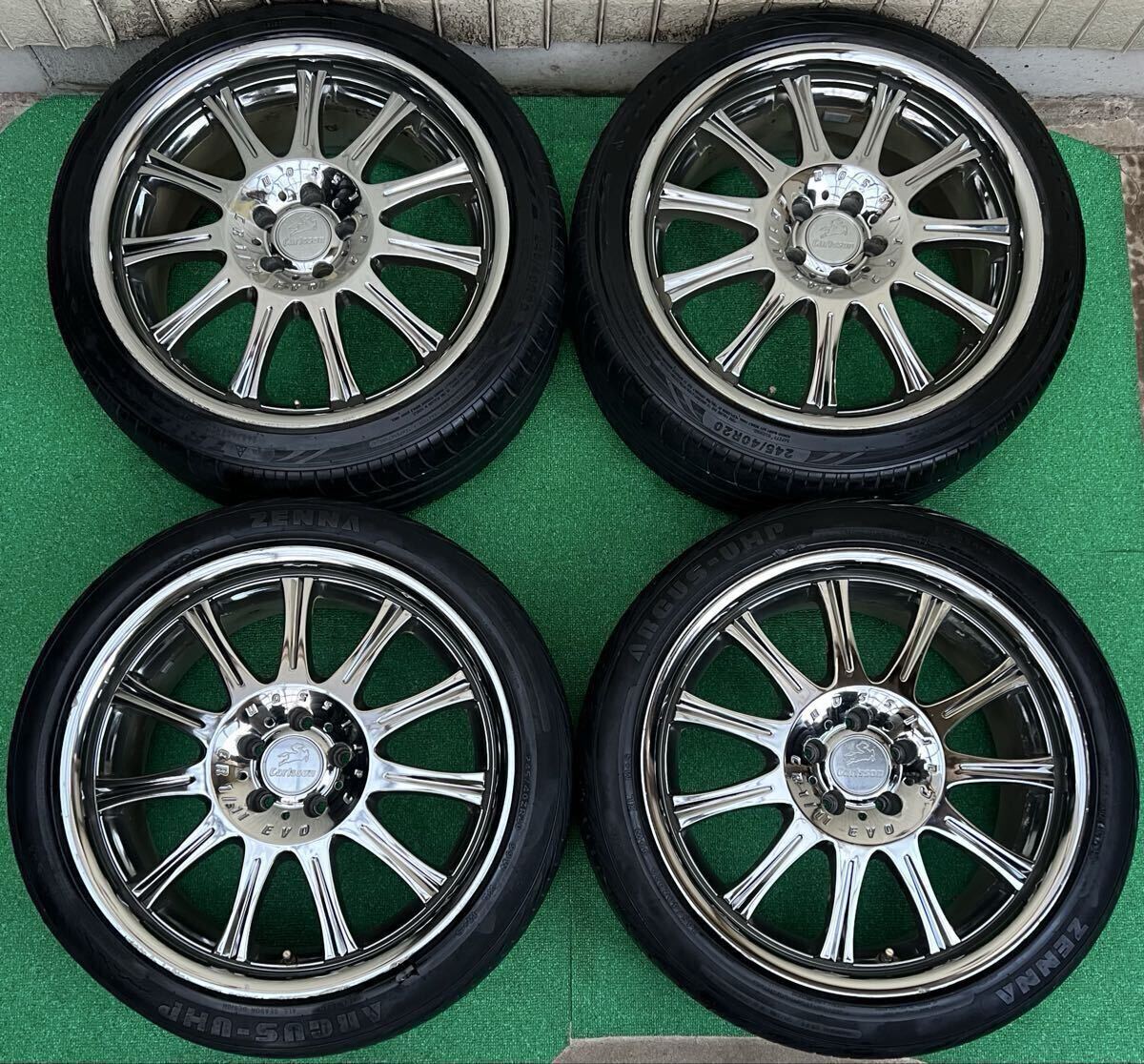 希少品 Carlsson CR1/11EVO カールソン 20インチタイヤ/ホイール4本 8.5J+40 PCD114.3 5H アルファード/ヴェルファイア/クラウン/マークX等