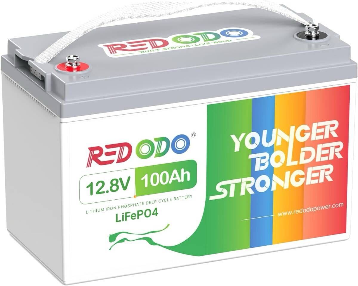 新品　Redodo 12V 100Ah リン酸鉄リチウムバッテリー 1280Wh 10年寿命 LiFePO4 グレードAセル 容量拡張 サブバッテリー キャンピングカー用