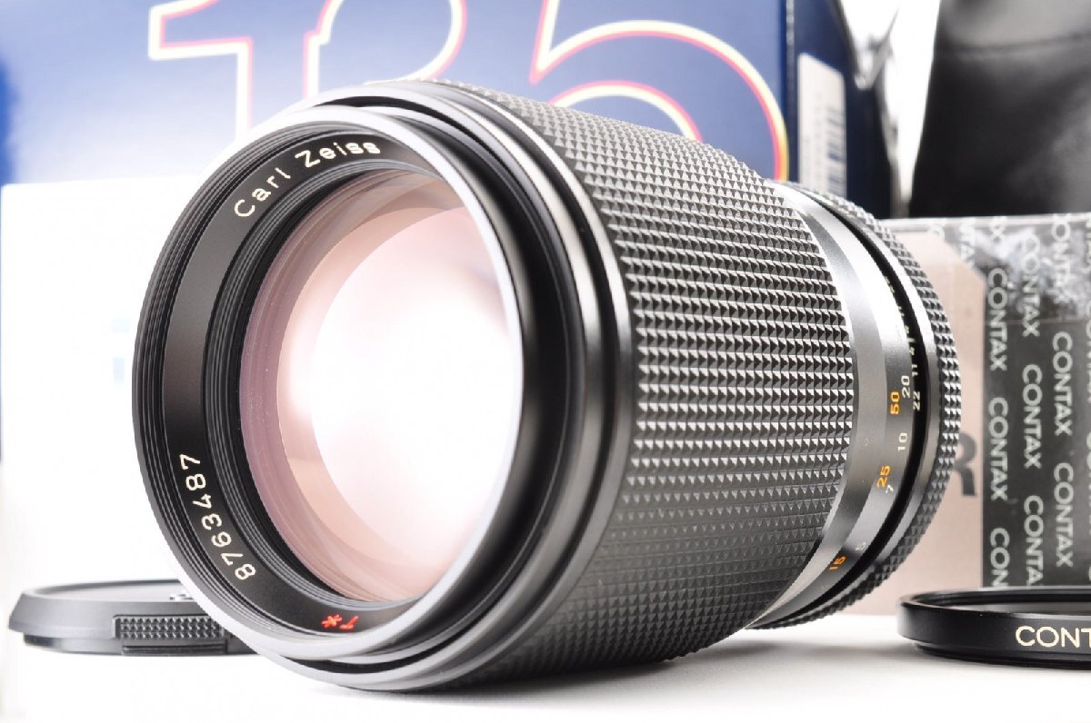 Contax Carl Zeiss Sonnar T* 135mm F/2.8 MMJ Lens CY マウント 単焦点レンズ ボックス、フィルター