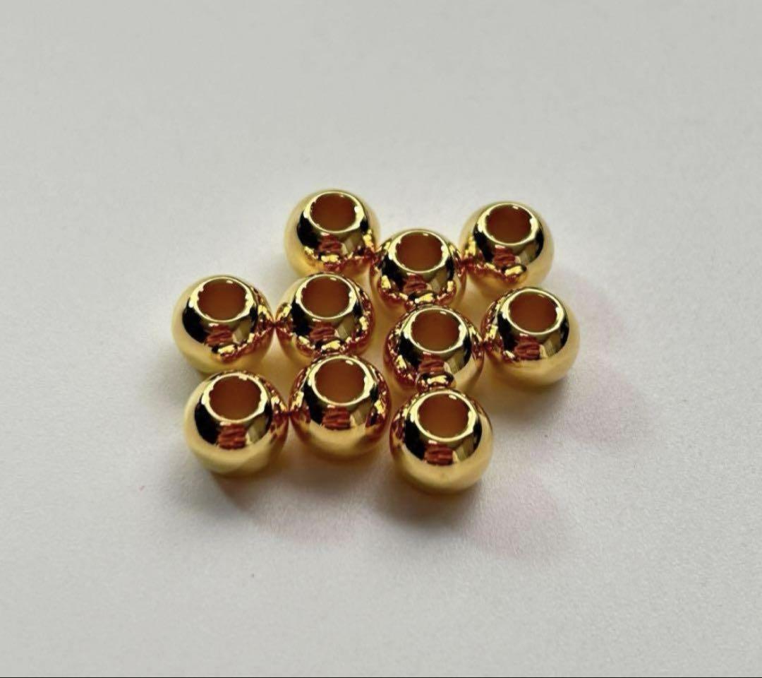 新品 日本製 K14金張り 全金ビーズ 10個セット ゴローズカスタムにオススメ