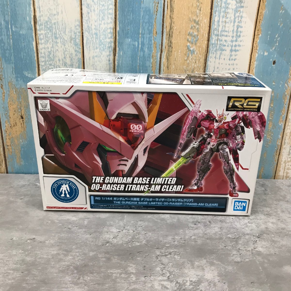 BANDAI 機動戦士ガンダムOO RG 1/144 ガンダムベース限定 ダブルオーライザー［トランザムクリア］ 未組立品