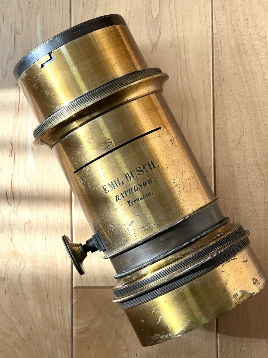 Emil Busch Rathenow Preussen System 0 FL 458mm f4.5 petzval with Portrait und Landschafts-Kopfe 11x14 Variable Focus c.1866-1870