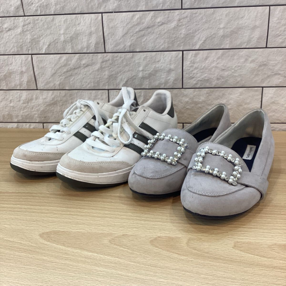 シューズ　まとめ　2足 スニーカー adidas ホワイト 白　【14952】（1）