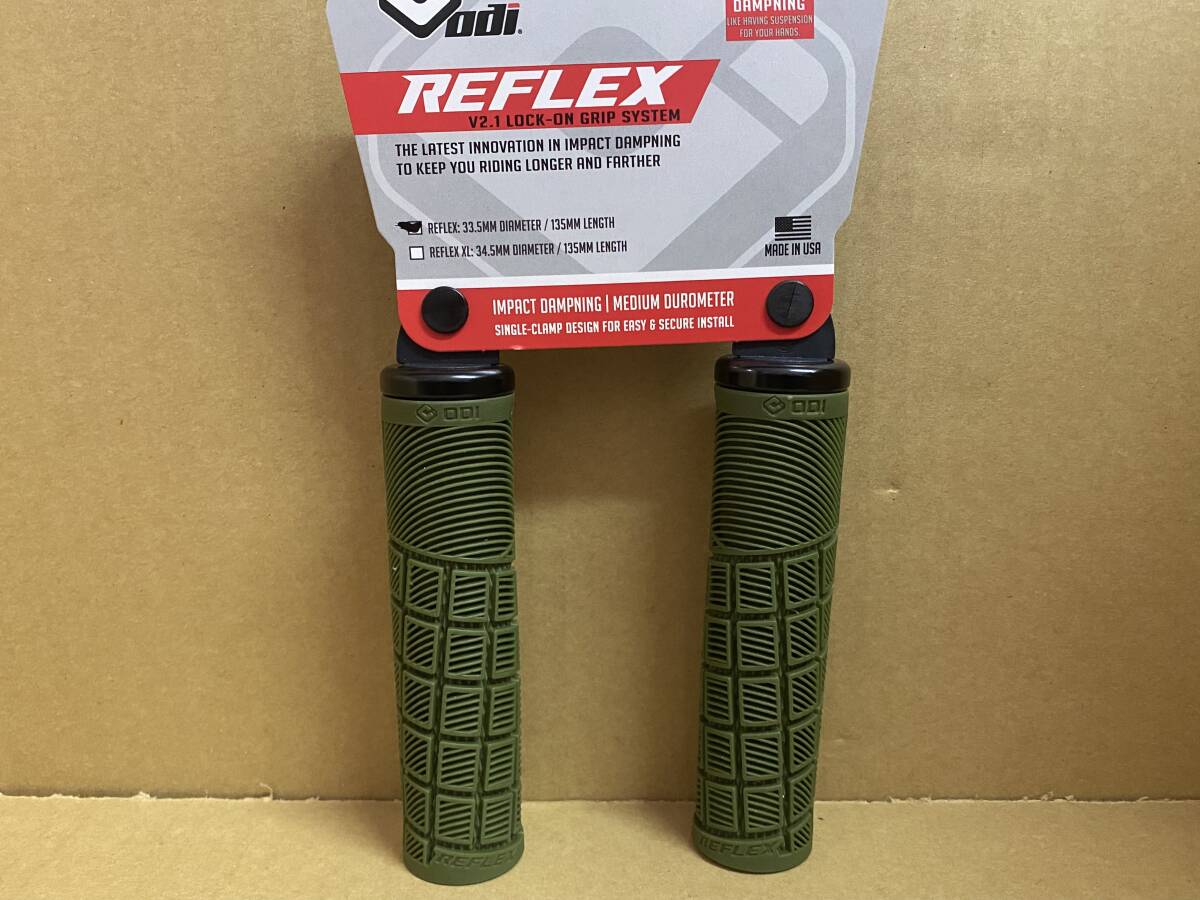 ODI オーディーアイ　REFLEX V2.1 ロックオングリップ　アーミーグリーン　新品未使用　MTB BMX
