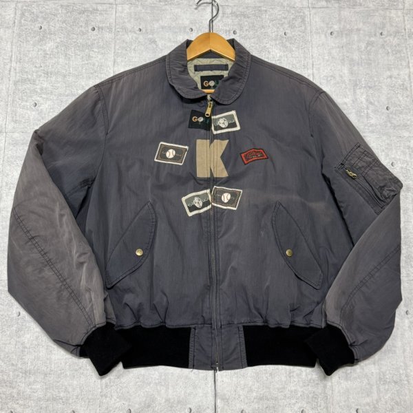 Karl Helmut GOLF ブルゾン ジャンパー カールヘルムゴルフ　　MA-1 ボンバージャケット 中綿入り ワッペン付き裏地 キルティング 石瀬7909