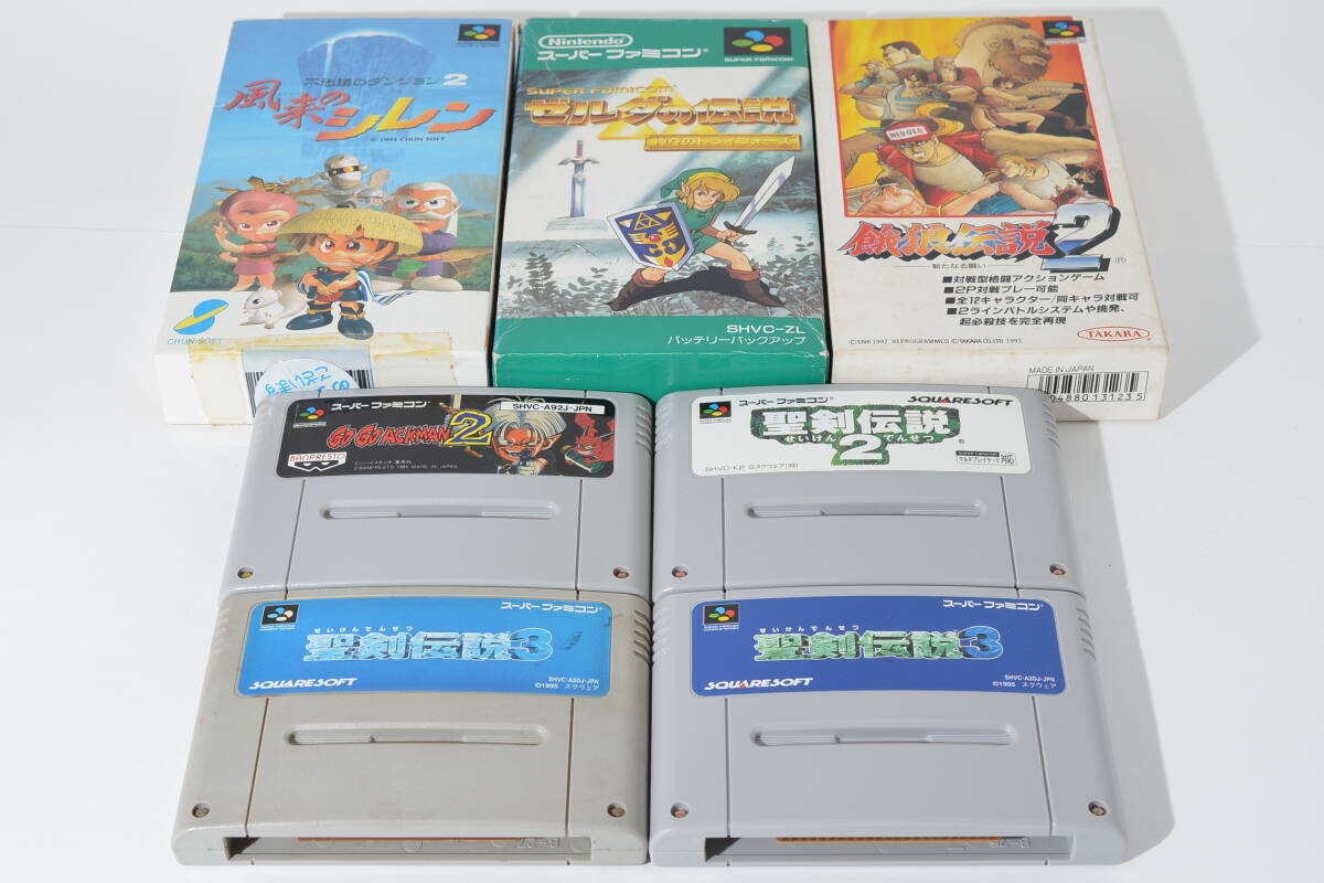 【T-31】SFC ゼルダの伝説 神々のトライフォース 風来のシレン不思議のダンジョン2 餓狼伝説2 ゴーゴーアックマン2 聖剣伝説2、3 Nintendo