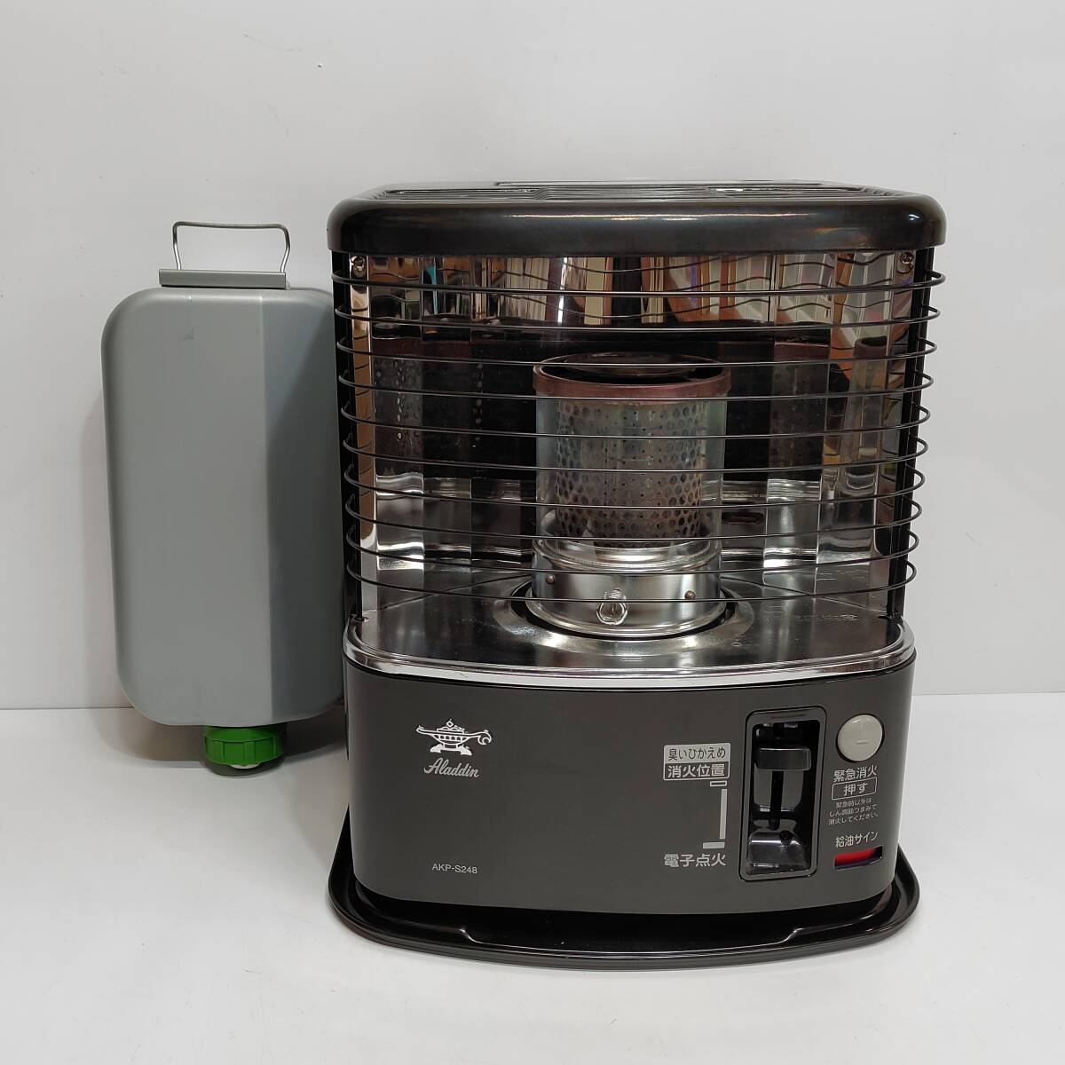 ●動作品 アラジン AKP-S248 石油ストーブ Aladdin ブラック 自然通気形開放式 家庭用 暖房器具 B1316