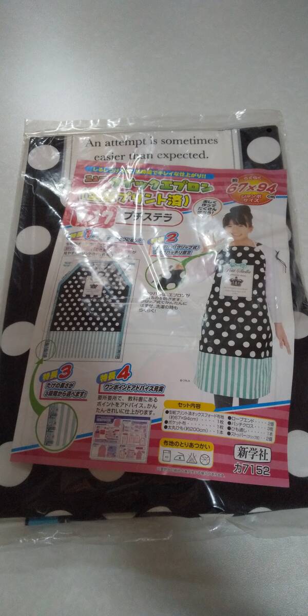 未使用 ニュークイックエプロン 製作キット 家庭科教材