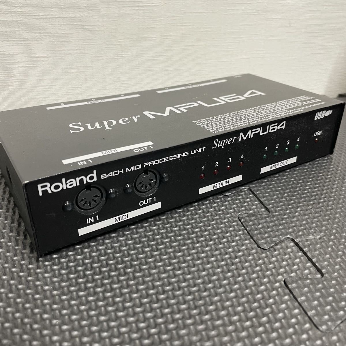 Roland Super MPU64 S-MPU64 64ch MIDIプロセッサー 日本製 USB給電 通電確認済 インジケーター点灯 ビンテージDTM コレクター向け