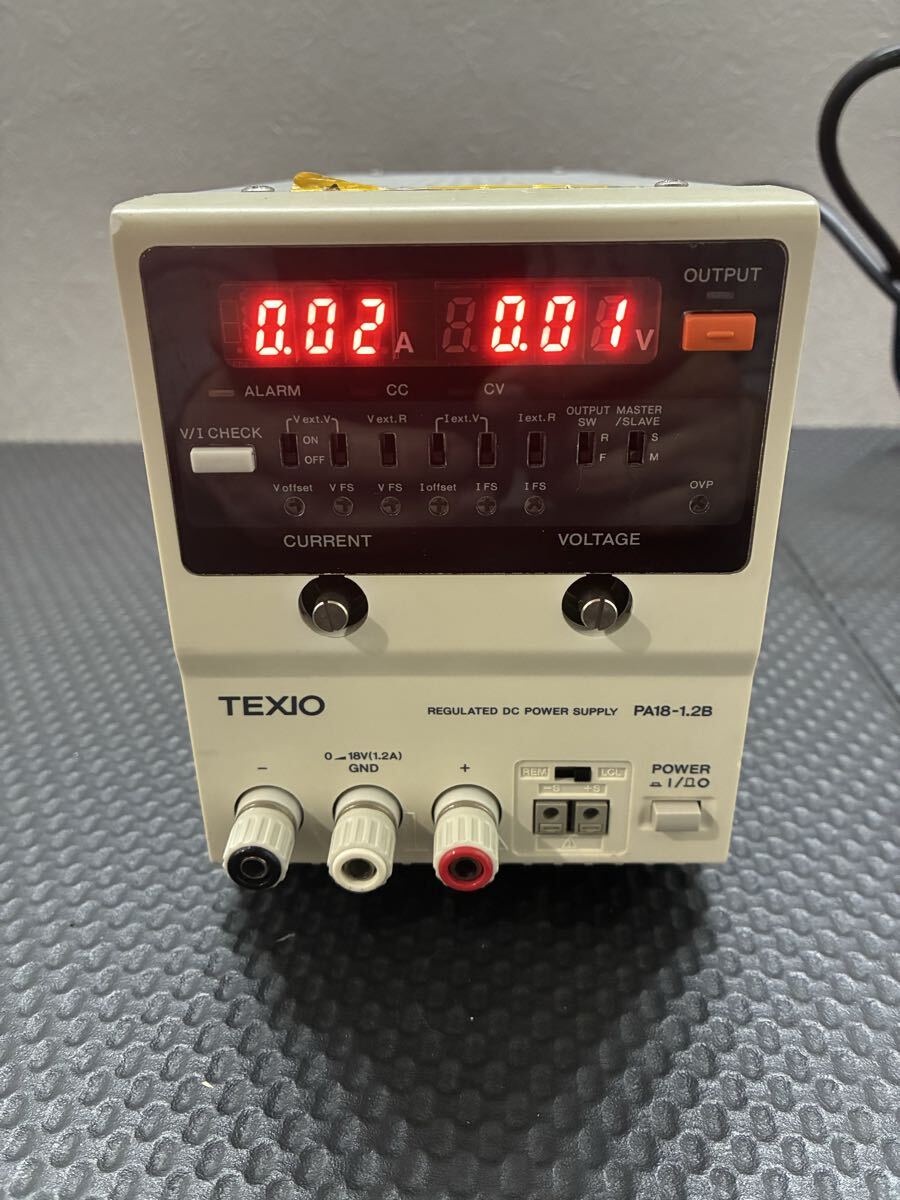 ★通電のみ確認★TEXIO PA18-1.2B 定格出力確認済 直流安定化電源 テクシオ　　