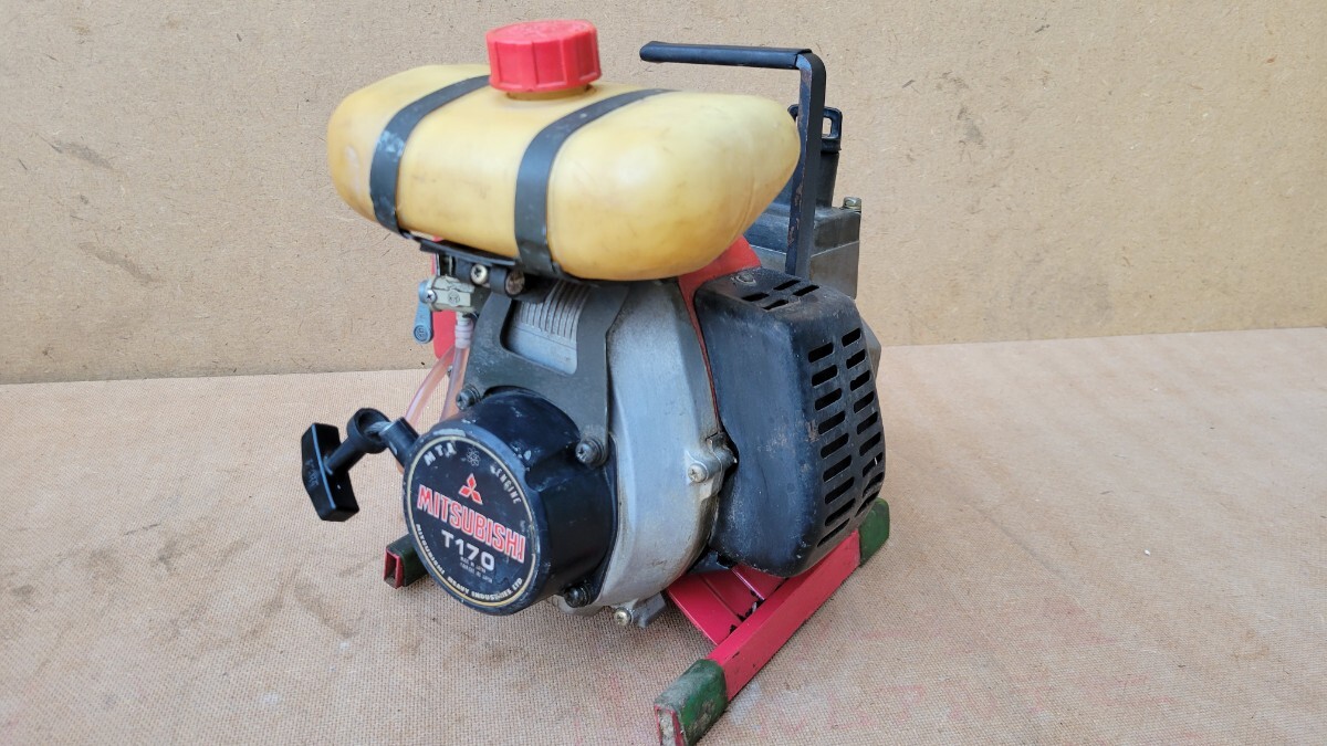 丸山 エンジンポンプ MP2500E2-M 三菱 T170 口径25mm 実働 水揚げ 中古品