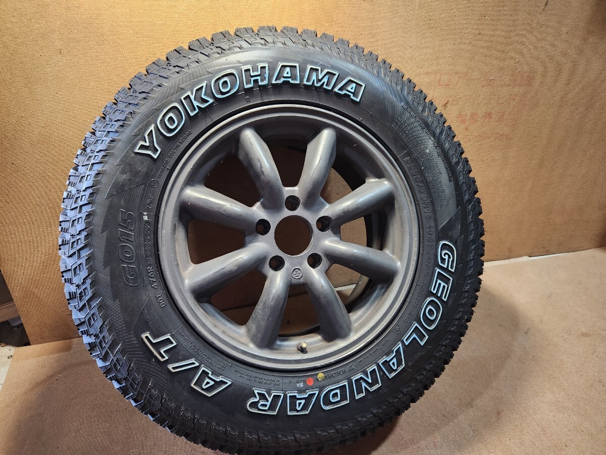 ワタナベ エイトスポー 7J+35 235/70R16 ジオランダー A/T GO15 ヨコハマ 1本のみ