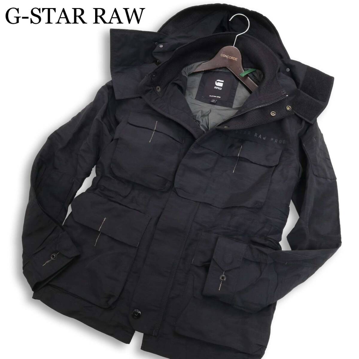G-STAR RAW ジースター ロウ 【MULTIPOCKET FIELD JKT】通年 マルチポケット フィールド ジャケット Sz.XS　メンズ 黒