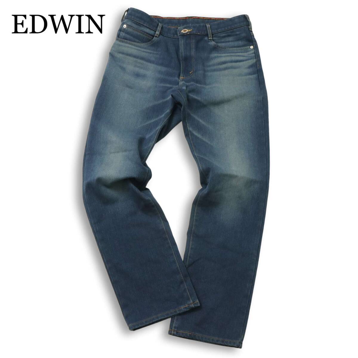 EDWIN エドウィン ER03WF WILD FIRE★ ジャージーズ 秋冬 防風 デニム パンツ ジーンズ Sz.L メンズ 日本製 バイク