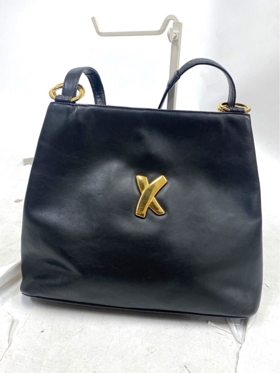 Paloma Picasso パロマピカソ レザー 斜め掛け ショルダーバッグ レディース 黒 ブラック hm121902