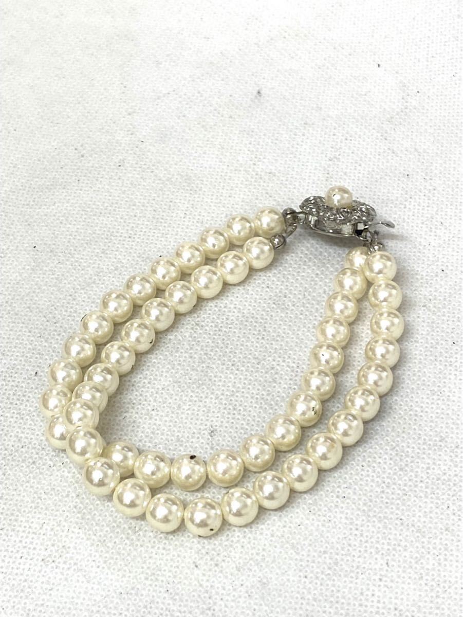 パール調 真珠 ブレスレット レディース アクセサリー st011202