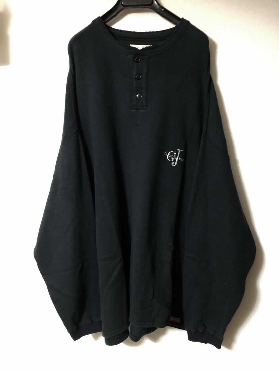 gourmet jeans 20AW Henry-Neck Sweatshirt オーバーサイズ スウェット CK調GJロゴ ヘンリーネック