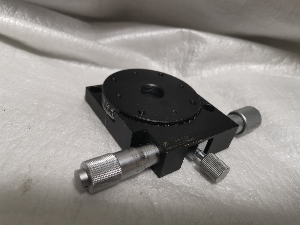 ★動作保証美品★シグマ光機 KSP-606M 手動回転θ軸粗微動ステージ φ60mm