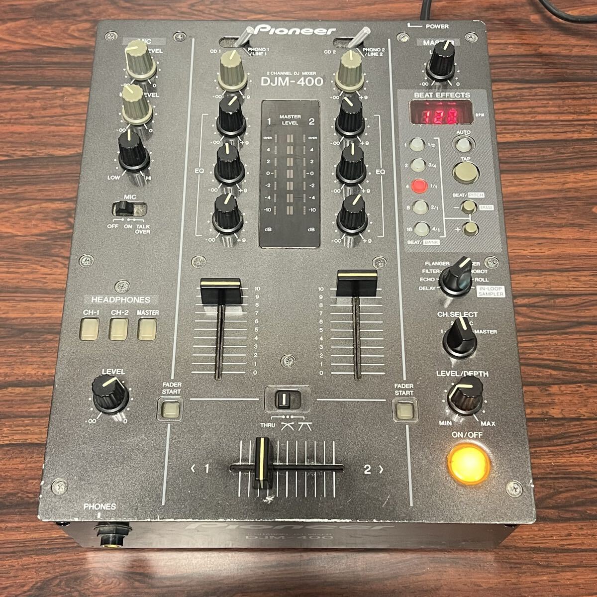 通電確認済 PIONEER パイオニア DJ MIXER DJミキサー DJM-400 エフェクター サンプラー 音響機器 DJ機材 p2-3