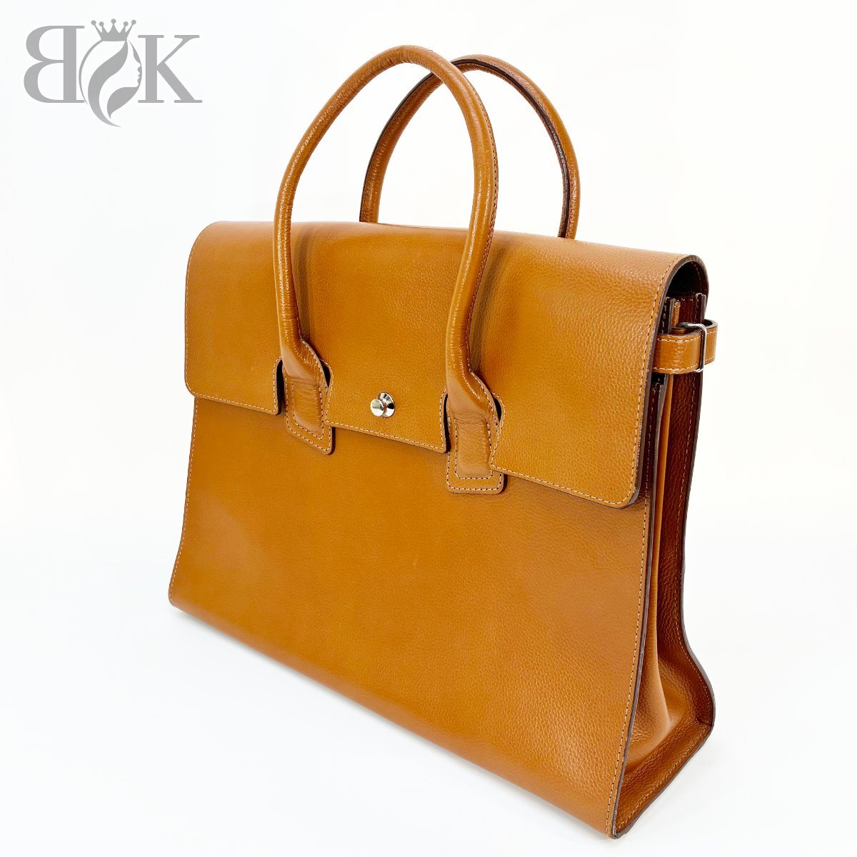 ソメスサドル レザー ハンドバッグ メンズ ブラウン系 SOMES SADDLE 中古 ★