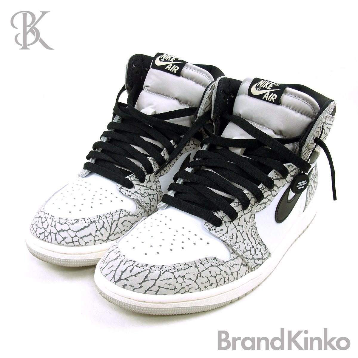 外観美品 ナイキ エアジョーダン AIR JORDAN 1 High OG スニーカー 靴 DZ5485-052 白 ホワイトセメント サファリ 表記サイズ:27cm NIKE 〓