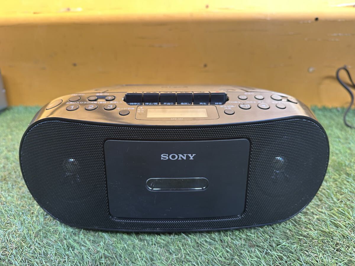 A117 SONY CFD-S51 CDラジオカセットレコーダー CDラジカセ 通電確認済み