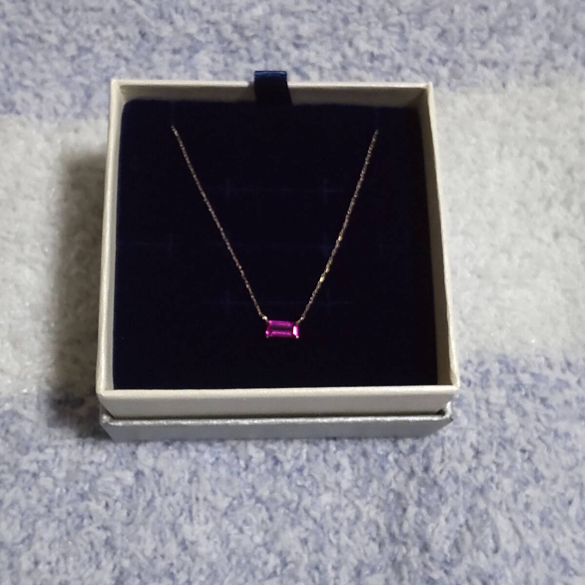 新品未使用 ツツミ イエローゴールド ロードライトガーネット k10 ネックレス TSUTSUMI