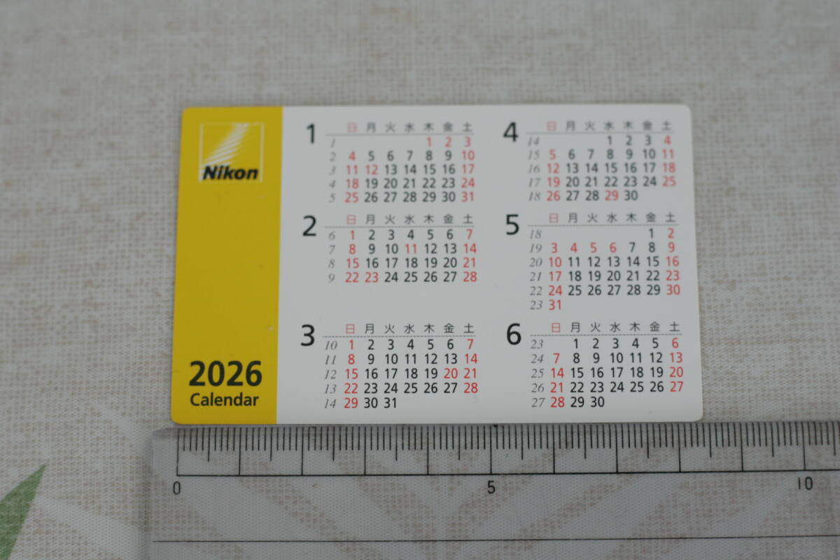 ニコン Nikon 2026年 ポケット・カレンダー 