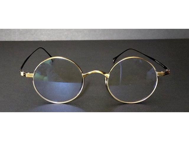 Round Spin Titanium チタン 丸メガネ ゴールド 01