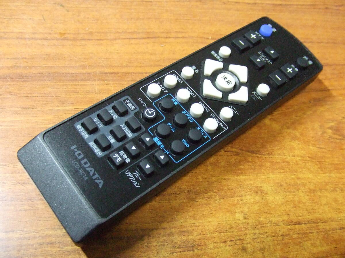 S758 IO DATA アイオーデータ リモコン LCD-RC14 液晶モニター/LCD-M4K751XDB等用リモコン 中古