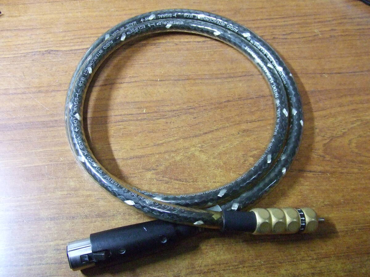T317 Wireworld ECLIPSE Ⅲ ワイヤーワールド 1m RCA/XLR ケーブル made in USA 中古