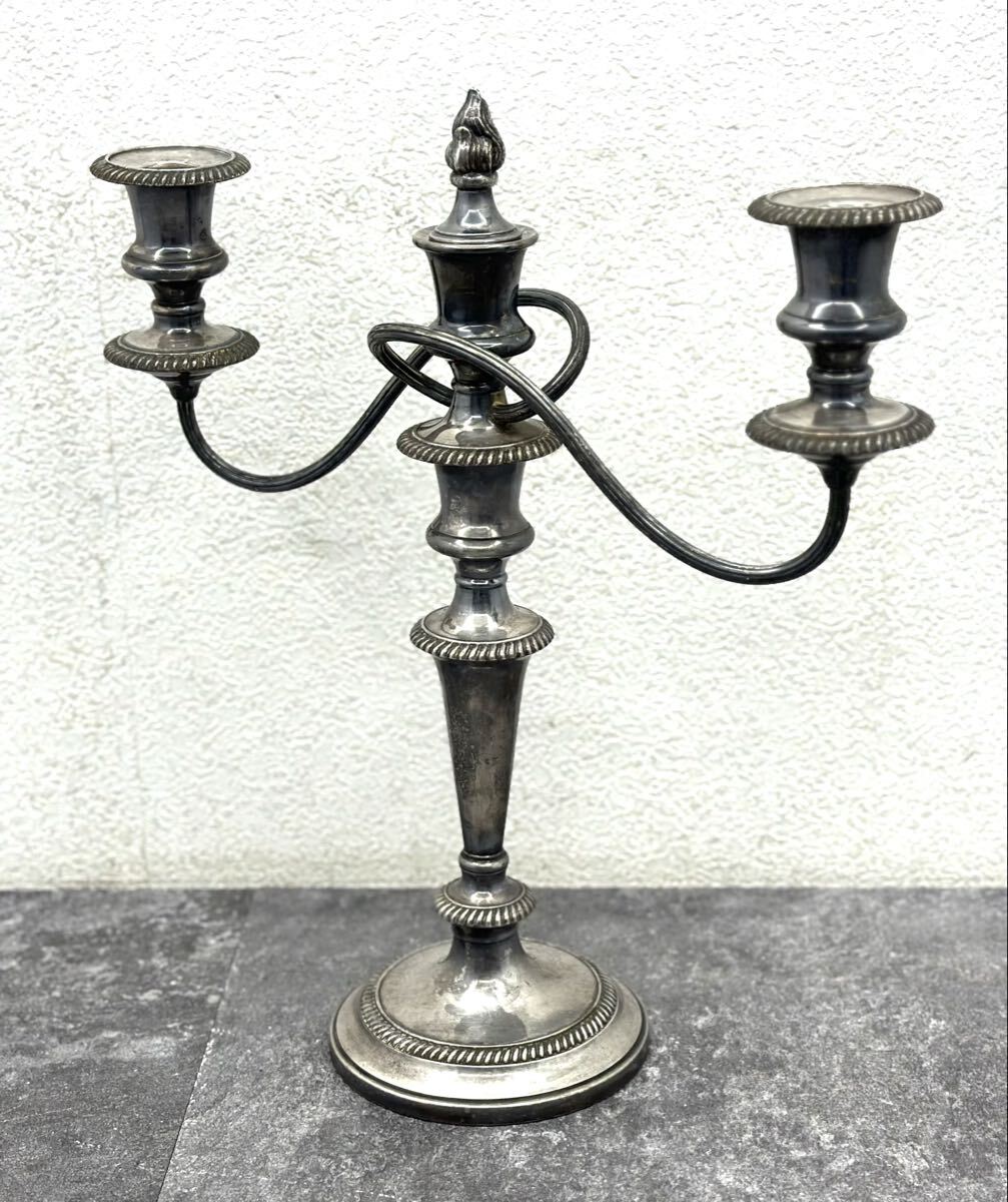 Mappin&Webb マッピン&ウェッブ シルバープレート マッピンプレート キャンドルスタンド 3灯 蝋燭立て 燭台 ■兵庫県姫路市から a4 26-123