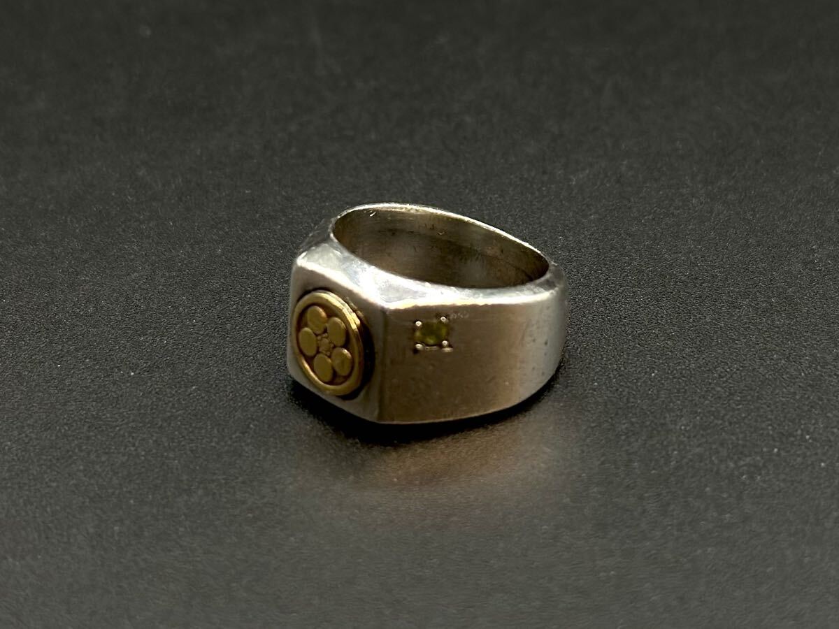 彫銀 HORIGIN 家紋 シルバーリング 家紋リング silver k18 約8.5g 指輪 リング■兵庫県姫路市から a1-a 26-242